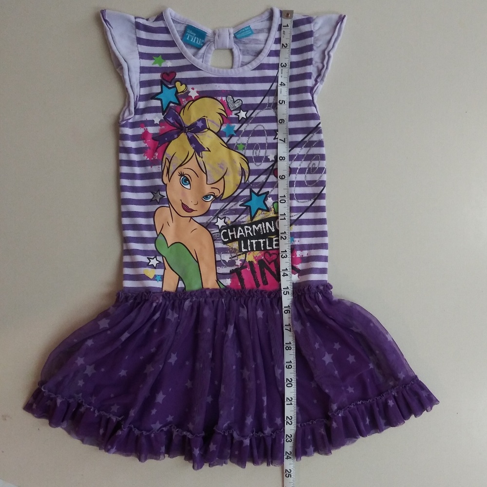 Disney Tinkerbell Dress Purple 6-6x - Picture 4 of 8